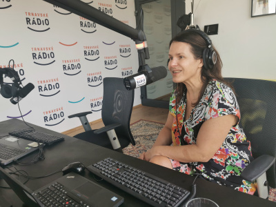 Bibiana Ondrejková v Trnavskom rádiu l Foto: redakcia