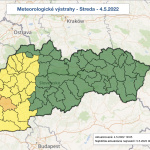 Aktuálne meteo-výstrahy SHMÚ. | Zdroj: SHMÚ