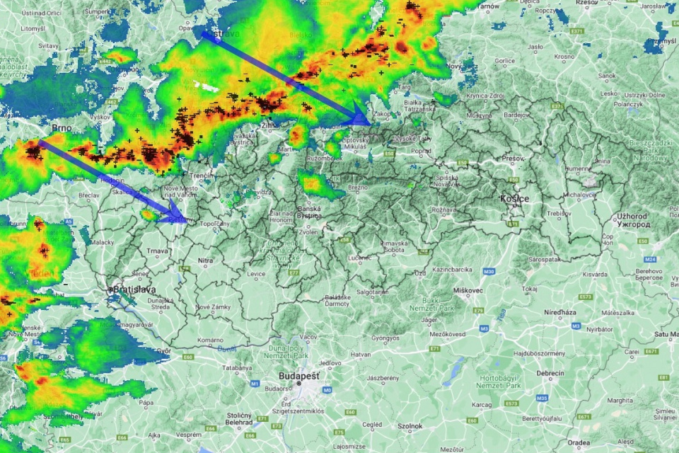 Toto sa na nás valí. l Zdroj: SHMÚ