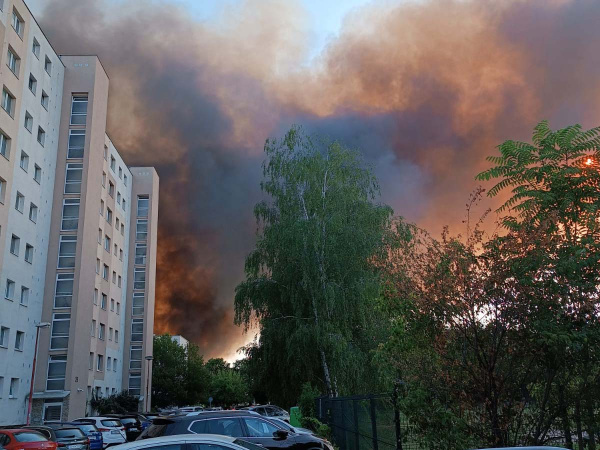 Požiar za Čajkovského ulicou v Trnave. | Zdroj: Trnavské rádio
