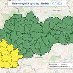 Výstraha pred vetrom 10.7.2022