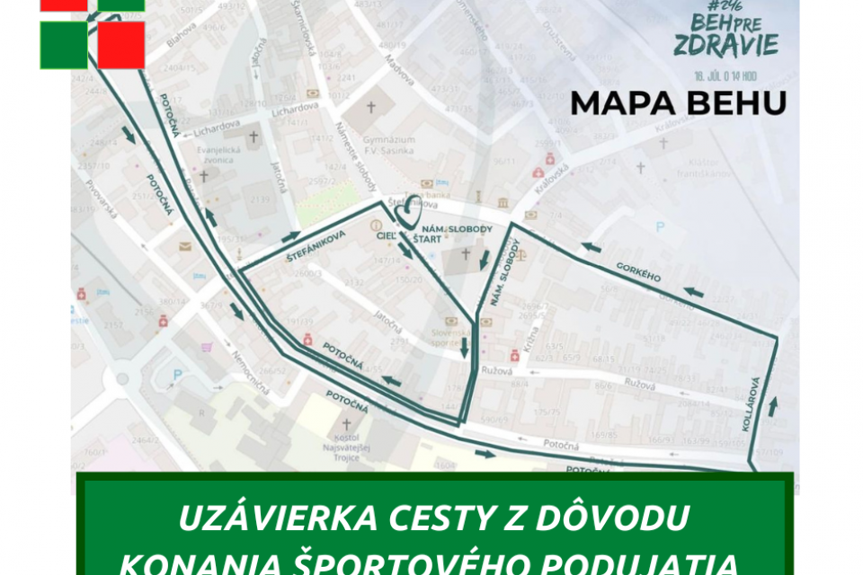 Mapa 246. Behu pre zdravie. l Zdroj: Mesto Skalica