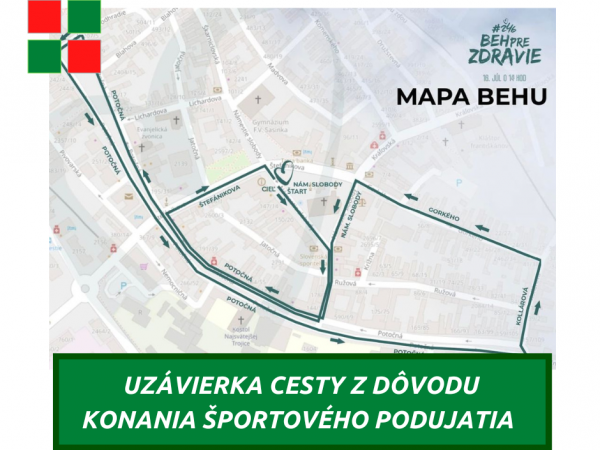 Mapa 246. Behu pre zdravie. l Zdroj: Mesto Skalica