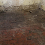 Tehlová podlaha zo začiatku 20. stor. l Zdroj: KPÚ Trnava