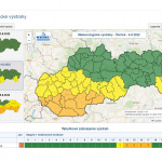 Mapa výstrah na štvrtok. l Zdroj: SHMU