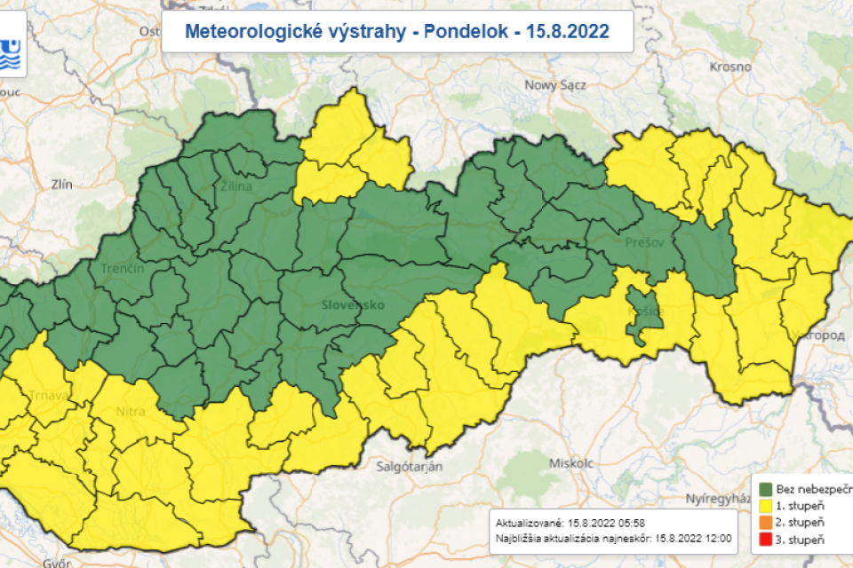Výstrahy pred teplom | Zdroj: SHMÚ
