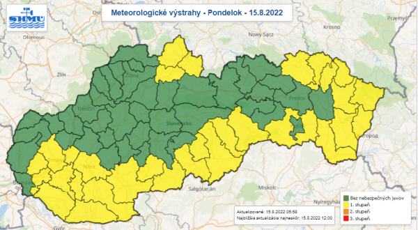 Výstrahy pred teplom | Zdroj: SHMÚ
