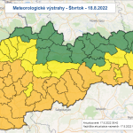 Meteorologické výstrahy 17.8. | Zdroj: SHMÚ