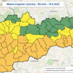 Meteorologické výstrahy 18.8. | Zdroj: SHMÚ