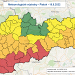 Meteorologické výstrahy 19.8. | Zdroj: SHMÚ