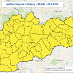 Meteorologické výstrahy 24.8 | Zdroj: SHMÚ.