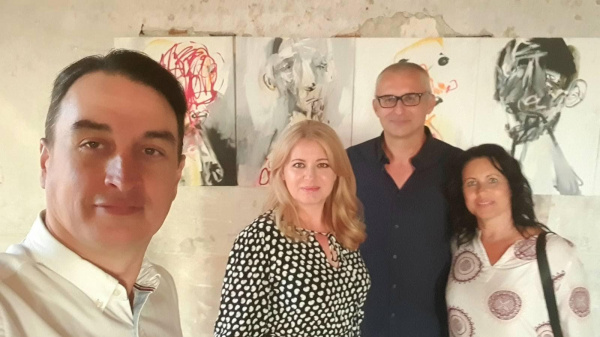 Pani prezidentka na Hlohoveckom zámku | Foto: Primátor Kollár