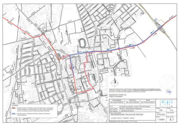 Mapa trasy pelotónu. | Zdroj: Mesto Trnava