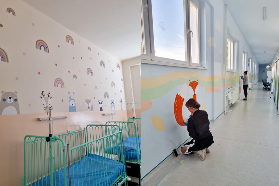 Skrášlené steny na Klinike pediatrie v nemocnici v Trnave | Zdroj: FNTT