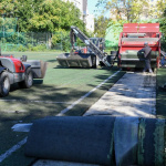 Záber z pokladania novej vrstvy  | Zdroj: Mesto Piešťany
