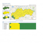 Mapa výstrah na zajtra | Zdroj: SHMÚ