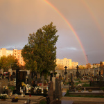 Dvojitá dúha nad trnavským cintorínom | Zdroj: KT