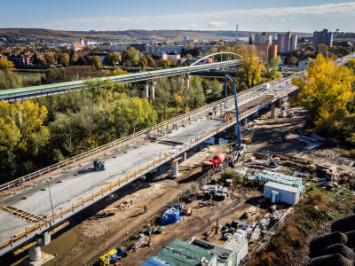 Most v Hlohovci počas rekonštrukcie. | Zdroj: TTSK