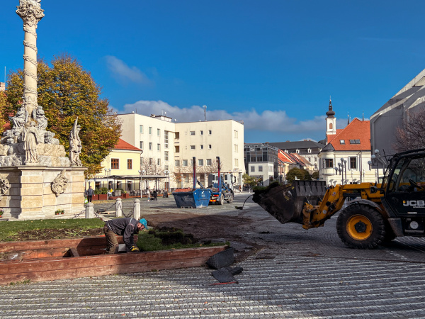Záhon v centre Trnavy práve likvidujú. | Foto: red.