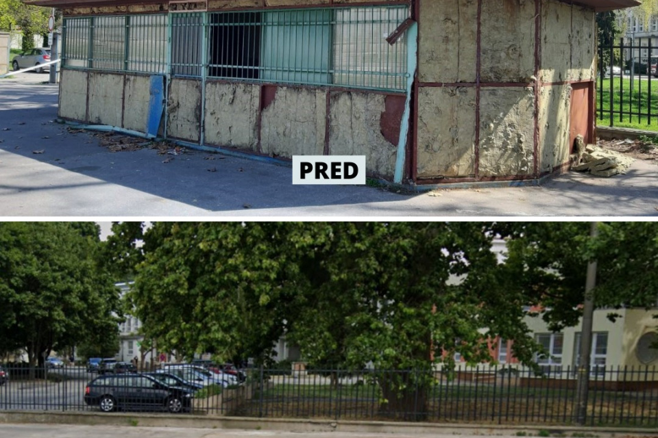 Porovnanie okolia pred a po obnove | Zdroj: Mesto Hlohovec