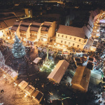 Pohľad na adventnú Trnavu z výšky | Zdroj: Mesto Trnava