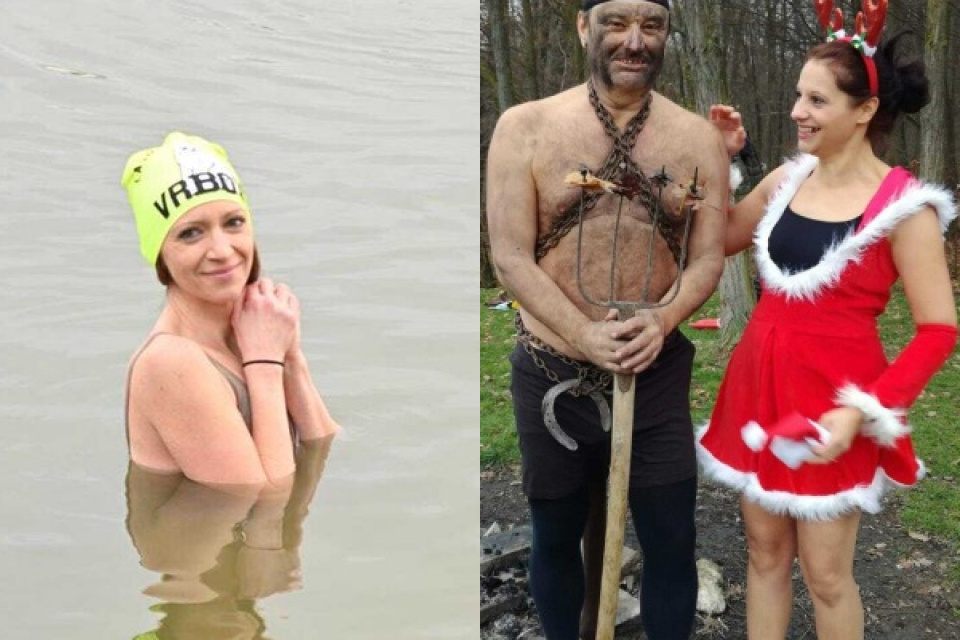 Otužilci si užili vodu aj zábavu | Foto: Miroslav Halama, Ľadové medvede Vrbové - Čerenec a Malokarpatské ľadové tulene, fb