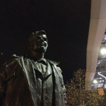 Malatinského socha pri štadióne, priamo pod severnou tribúnou | Zdroj: red.