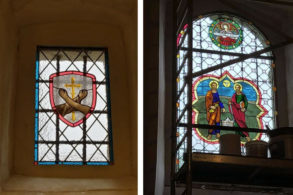 Nové vitráže v dechtickom kostole | Zdroj: Obec Dechtice