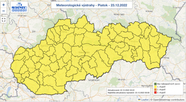 Výstrahy SHMÚ.