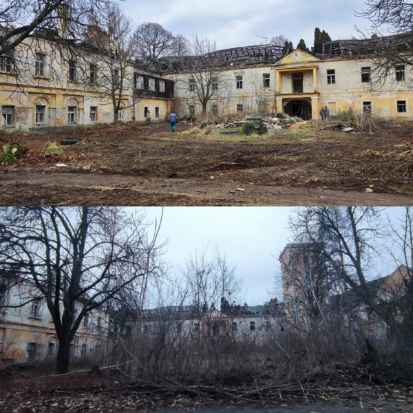 Záhrada pred a po. | Zdroj: Sokolovce