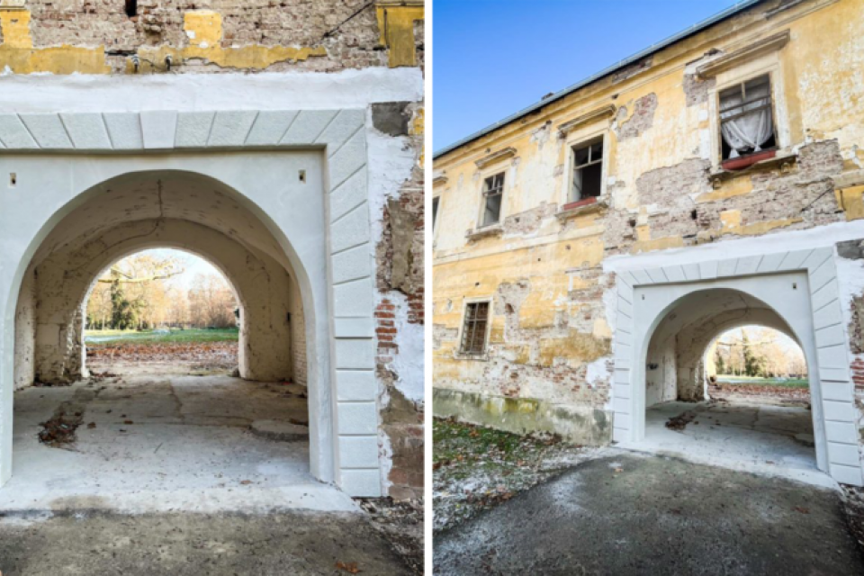 Zrekonštruovaný portál hradnej brány | Zdroj: seredsity.sk