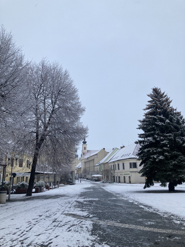 Zasnežená Trnava. | Zdroj: red.