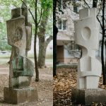 Čutekova socha Dvaja pred a po reštaurovaní | Zdroj: Zaži v Trnave