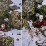 Dvojica ochranárov pri vstupe do jaskyne | Zdroj: CHKO Malé Karpaty