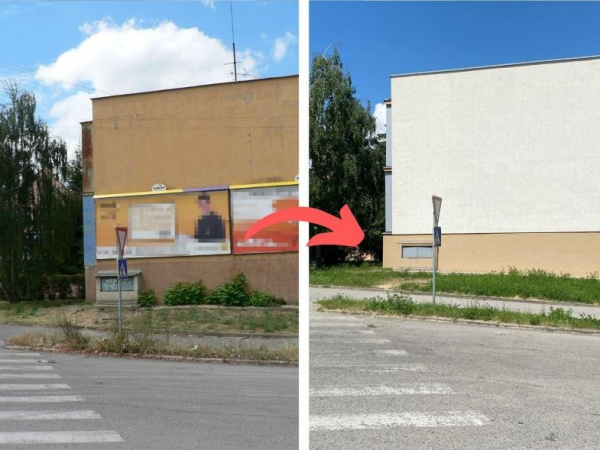 Pred a po zásahu mesta | Zdroj: hlohovec.sk Cropped