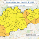 Výstrahy sú vydané pre celý Trnavský kraj. Zvýšené pre okresy Trnava, Hlohovec, Galanta a Dunajská Streda. | Foto: SHMÚ
