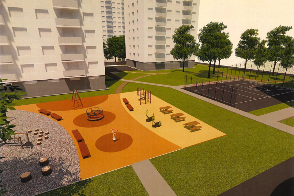 Vnútroblok obnovia. | Zdroj: Mesto Senica