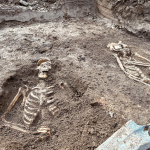 Pod Námestím SNP objavili kostrové pozostatky. | Foto: red., Trnavské rádio