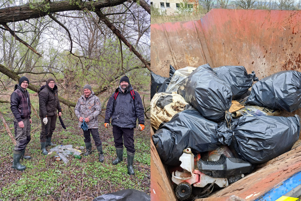 Vďaka brigádnikom sú smeti z prírody v kontajneroch. | Foto: Peter Holekši