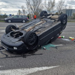 Nehoda v smere do Trakovíc. | Zdroj: Dopravný servis - okres Piešťany a okolie
