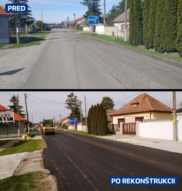 Rekonštrukcia cesty. | Zdroj: Správa a údržba ciest Trnavského samosprávneho kraja