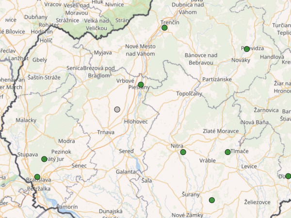 Hodinové priemery príkonu dávkového ekvivalentu gama žiarenia v ovzduší monitoruje SHMÚ. | Reprofoto: SHMÚ