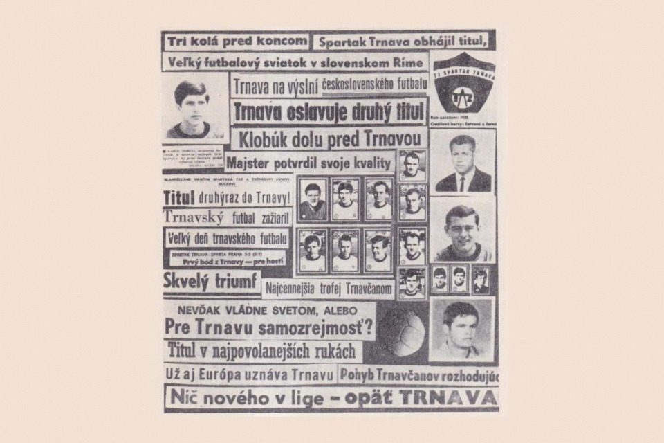 II. titul Majster ČSSR - 1968-1969. | Zdroj: Kniha 50 rokov organizovaného futbalu v Trnave