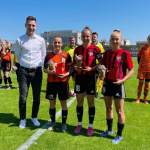 Hráčky s oceneniami. | Zdroj: FC Spartak Trnava - ženy a dievčatá