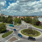 Pohľad na kruhovú križovatku na Krajinskej ul. v Piešťanoch. | Foto: red.