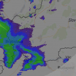 Situácia o 20.40 h podľu webu radar.bourky.cz. | Reprofoto: Trnavské rádio