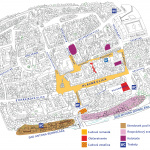 Mapa jednotlivých jarmočných zón | Zdroj: Mesto Trnava