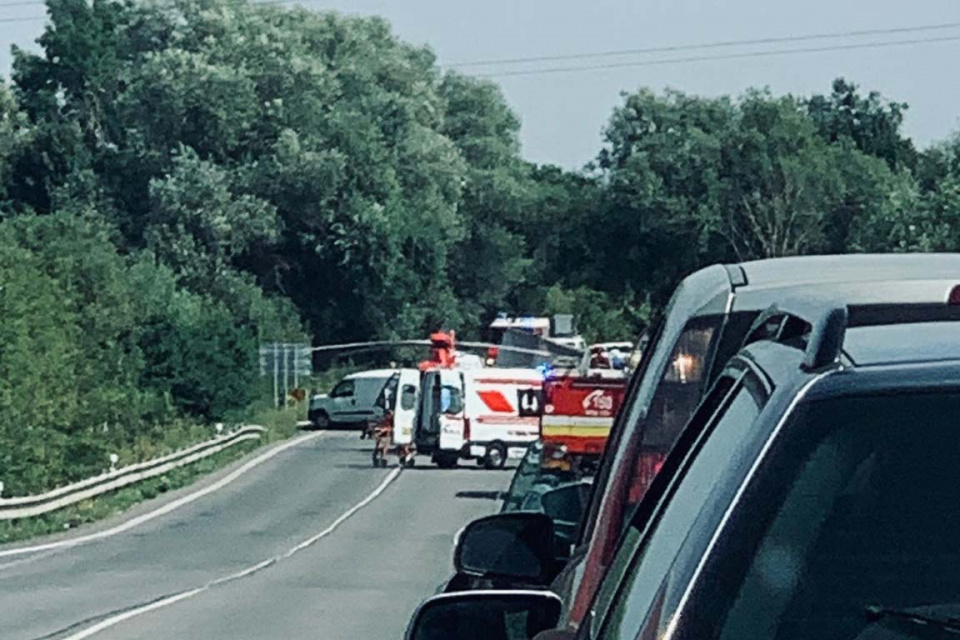 Nehoda pri Kútoch. | Zdroj: Poslucháč