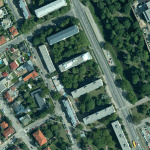 Letecký pohľad, Hospodárska ulica | Foto: Freemap
