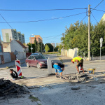 Práce na Sasinkovej ulici v Trnave. | Foto: Gabriel Kleiman